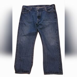 Levis 501 Men's Button Fly Denim Blue Jeans 42x30